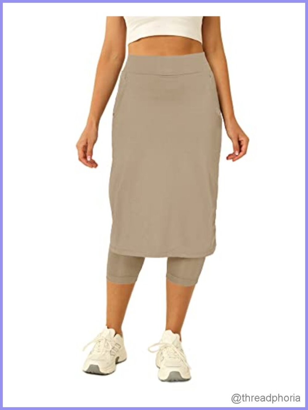 Womens Tennis Skirt with Built-in Capris Leggings Athletic Skort with Pockets